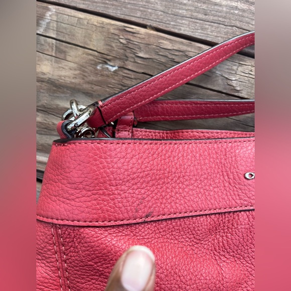 Coach Pebble Leather Signature Lexi Chain Shoulder Bag - Picture 6 of 9